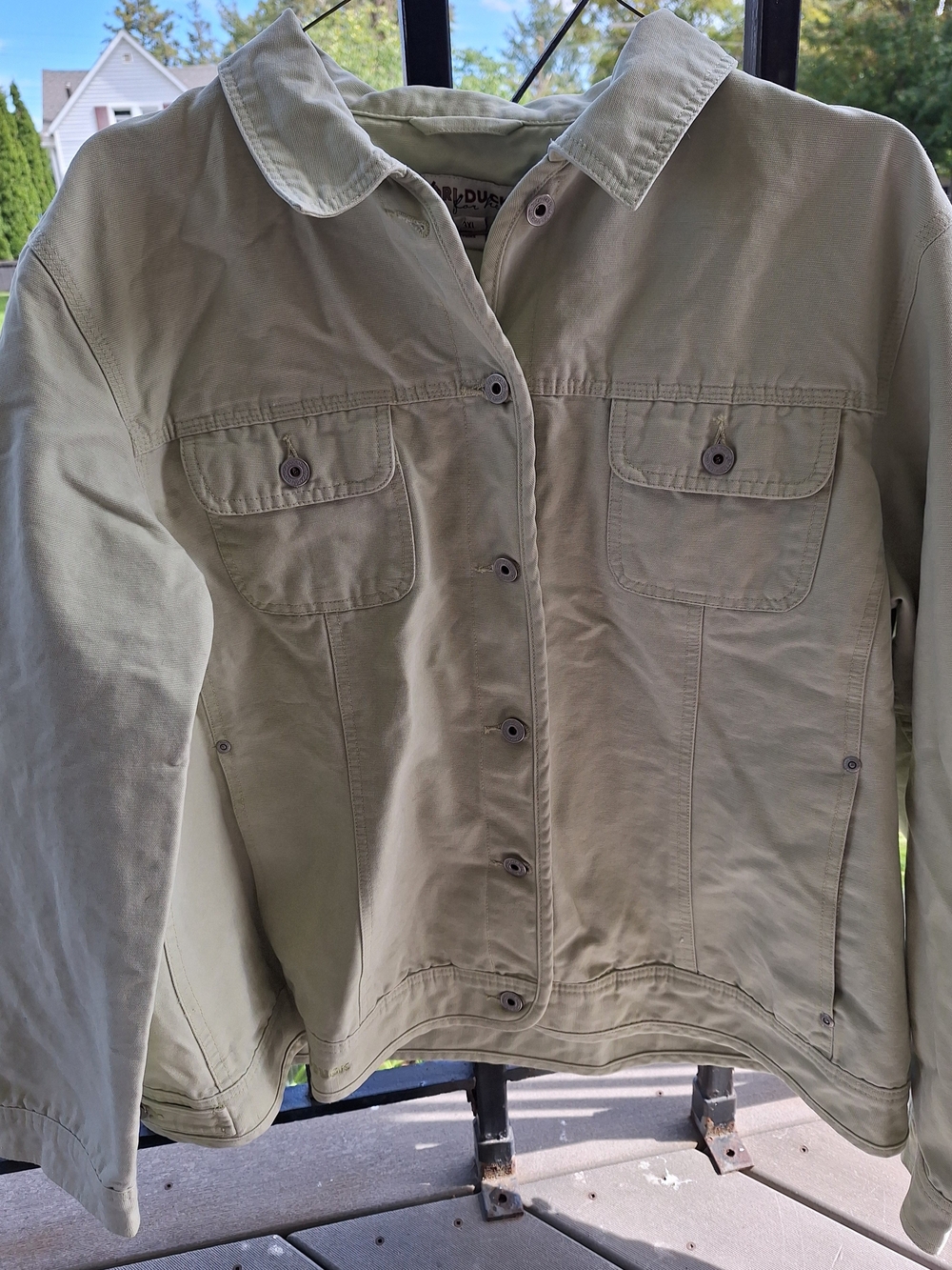 Light Mint Green Women's Button-Up Utility Jacket